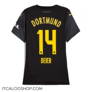 Borussia Dortmund Maximilian Beier #14 Seconda Maglia Femmina 2024-25 Manica Corta